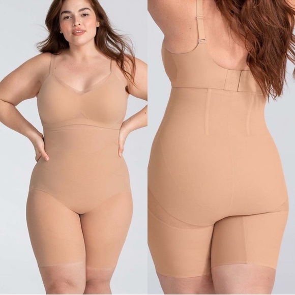 Honeylove SuperPower High Compression Breathable Sculpt Shorts Sand Plus Size 2X - Picture 1 of 14